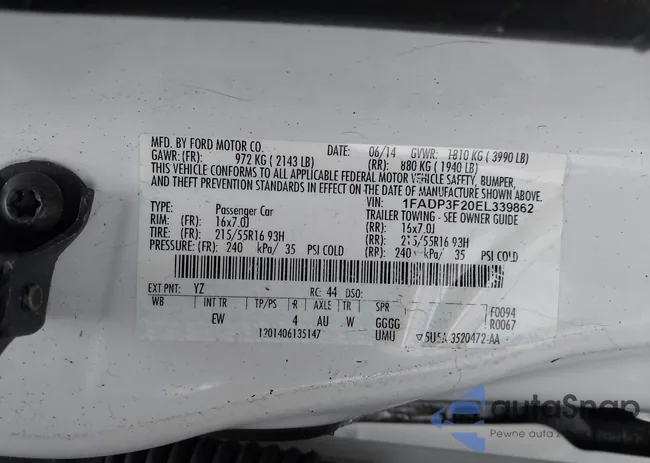 1FADP3F20EL339862: 43933316