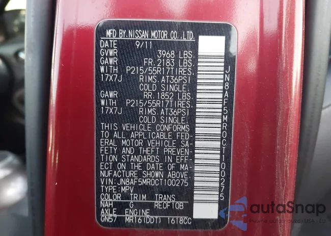 JN8AF5MR0CT100275: 43932438