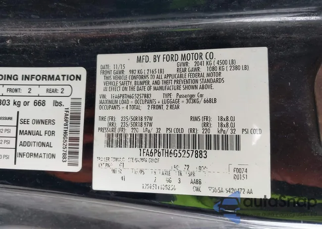 1FA6P8TH6G5257883: 43932474