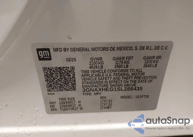 3GNAXHEG1SL288435: 43932760