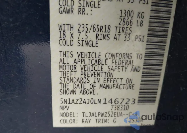 5N1AZ2AJ0LN146723: 43933775