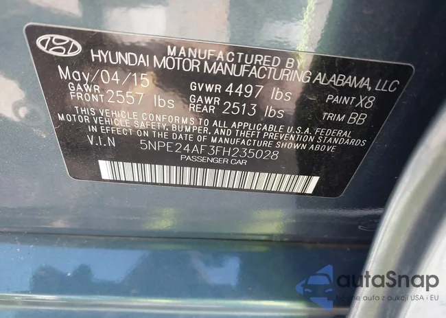 5NPE24AF3FH235028: 43933788