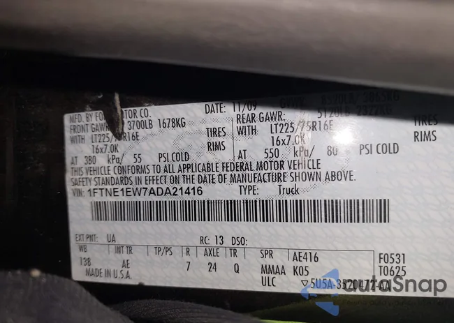 1FTNE1EW7ADA21416: 43933799