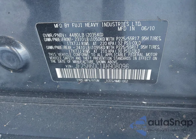 JF2SH6DC1AH908096: 43933818