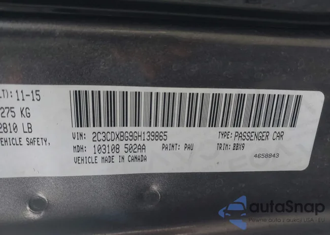 2C3CDXBG9GH139865: 43933830