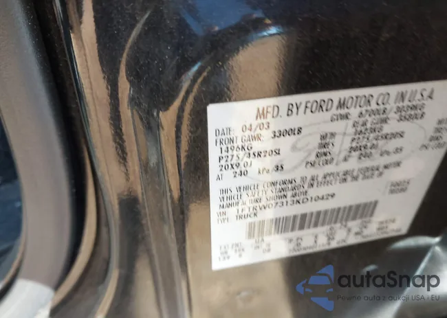 1FTRW07313KD10429: 43933908