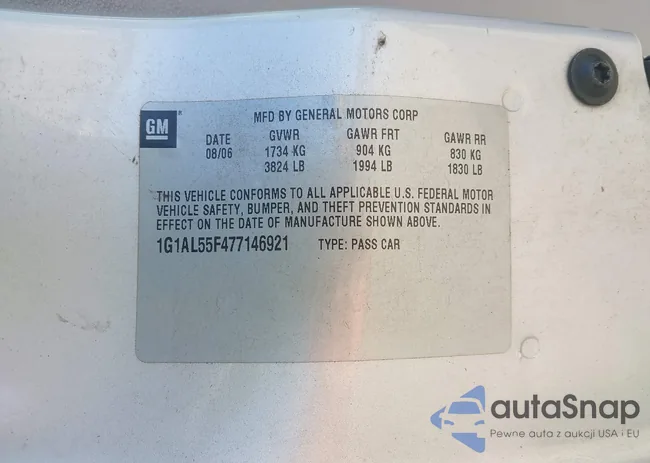 1G1AL55F477146921: 43934121