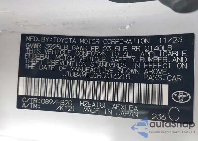 JTDB4MEE0RJ016215: 43934148