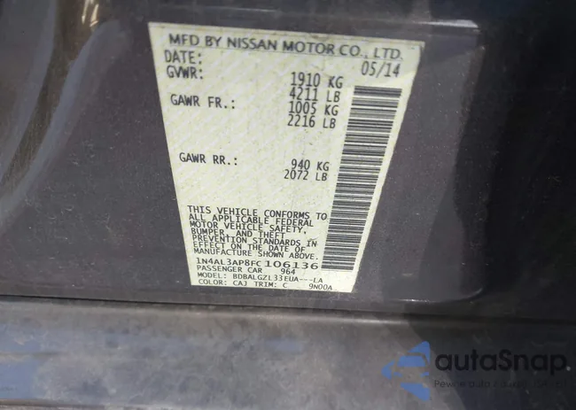 1N4AL3AP8FC106136: 43934220