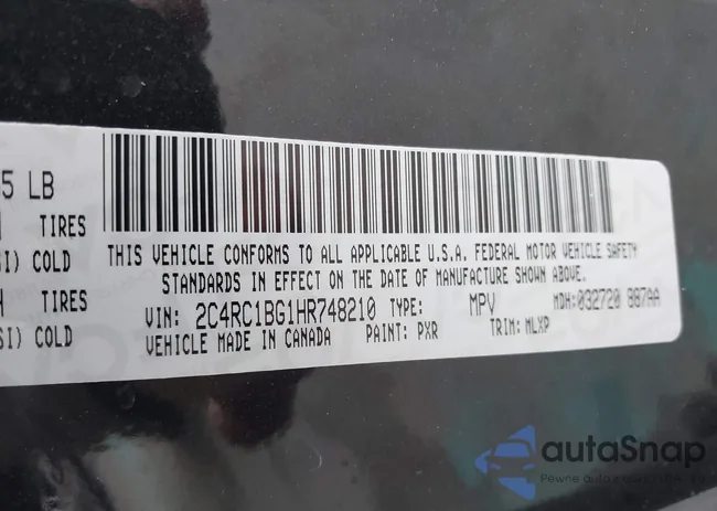 2C4RC1BG1HR748210: 43934228