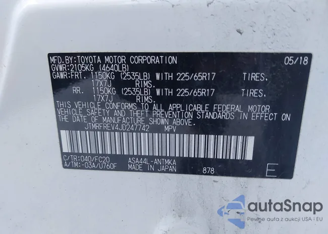 JTMRFREV4JD247742: 43934267