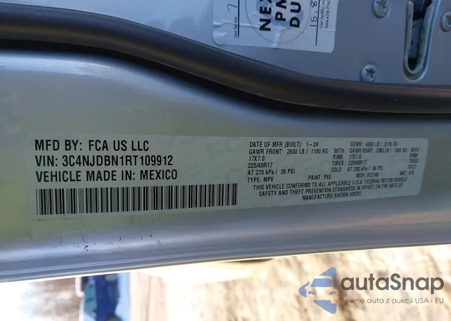 3C4NJDBN1RT109912: 43934337