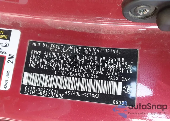 4T1BF3EK4BU609246: 43934361