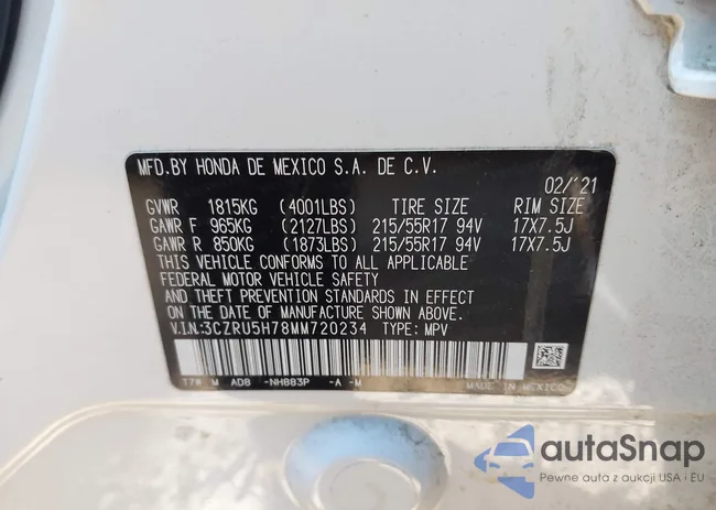 3CZRU5H78MM720234: 43934960