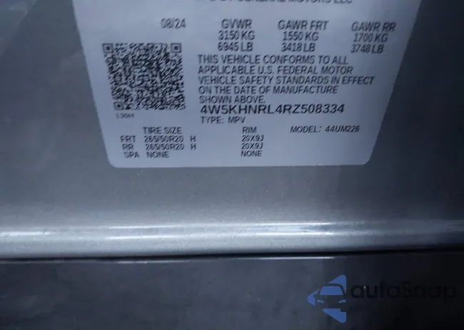 4W5KHNRL4RZ508334: 43935069