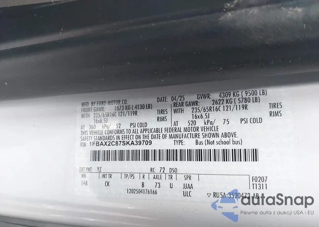 1FBAX2C87SKA39709: 43935133