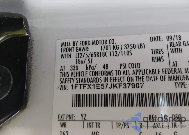 1FTFX1E57JKF37907: 43934444