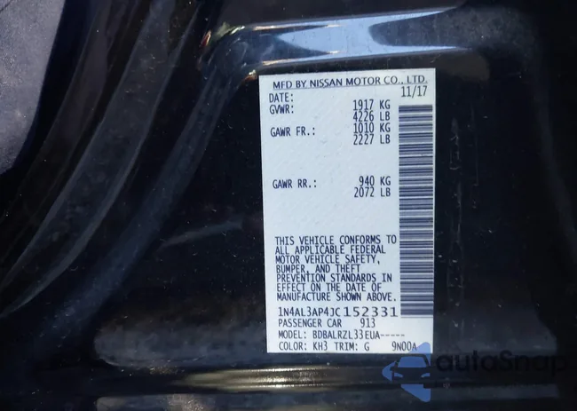 1N4AL3AP4JC152331: 43934461