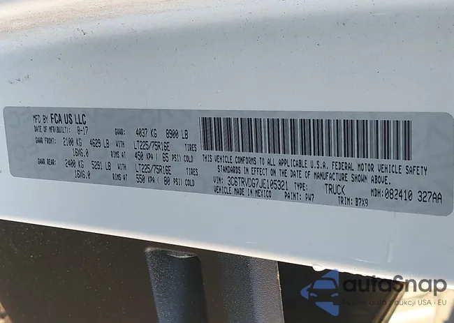 3C6TRVDG7JE105321: 43934493