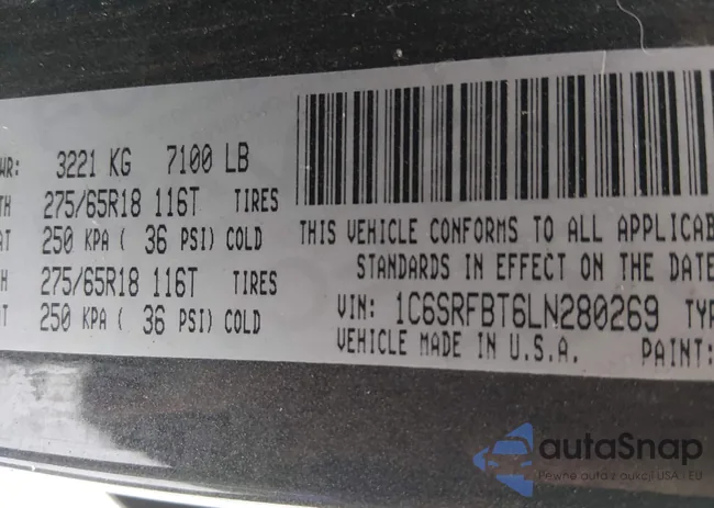 1C6SRFBT6LN280269: 43934494