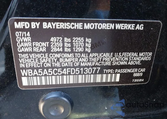 WBA5A5C54FD513077: 43934510