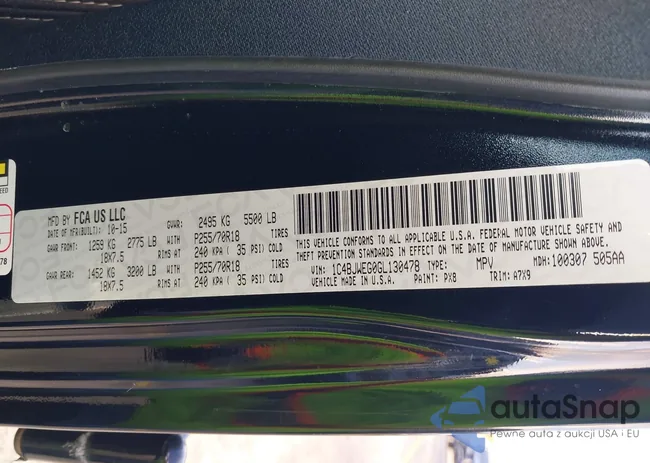 1C4BJWEG0GL130478: 43934559