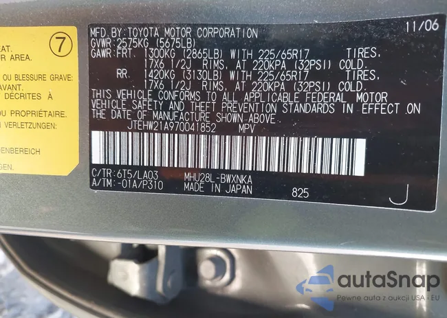 JTEHW21A970041852: 43934646