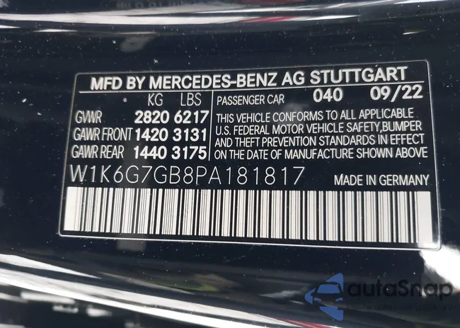 W1K6G7GB8PA181817: 43934761