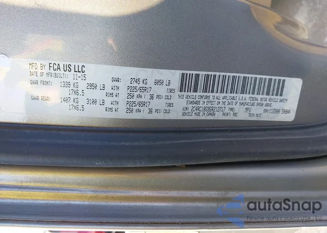 2C4RC1BG9GR212717: 43935855