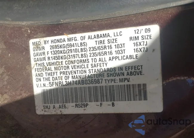 5FNRL3H74AB036987: 43935881