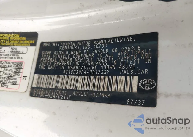 4T1CE38P44U817337: 43935914