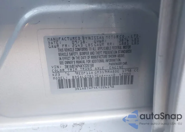 3N1AB7AP4KY226198: 43936129