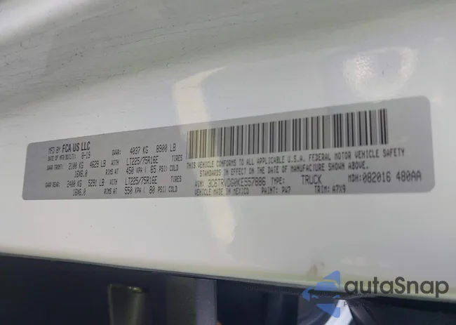 3C6TRVDG0KE557886: 43935397