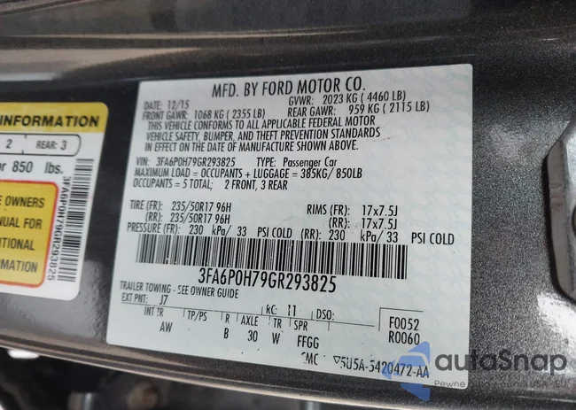 3FA6P0H79GR293825: 43935405