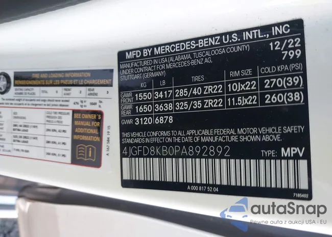 4JGFD8KB0PA892892: 43935525