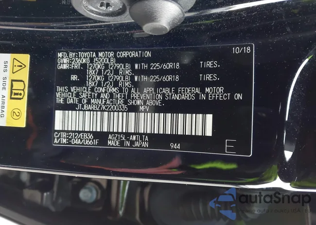 JTJBARBZ7K2200335: 43935545