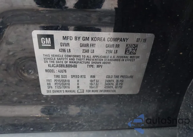 KL4CJASB9LB009488: 43935554