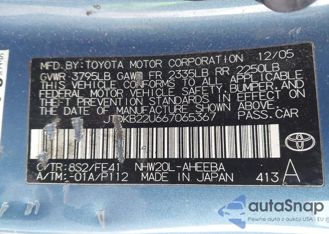 JTDKB22U667065367: 43935584