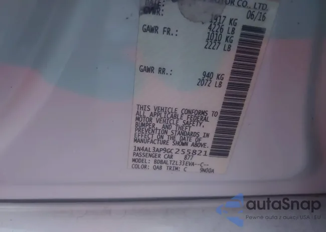 1N4AL3AP9GC255821: 43935654