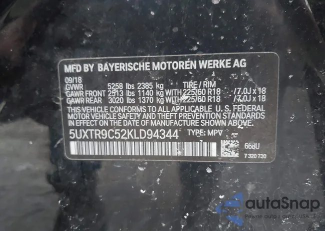 5UXTR9C52KLD94344: 43935732