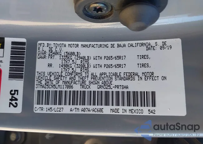 3TMAZ5CN5LM117086: 43936983