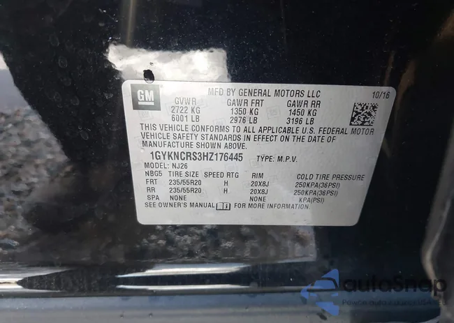 1GYKNCRS3HZ176445: 43936997