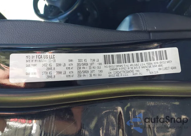 1C4SDHCT7KC604745: 43937008