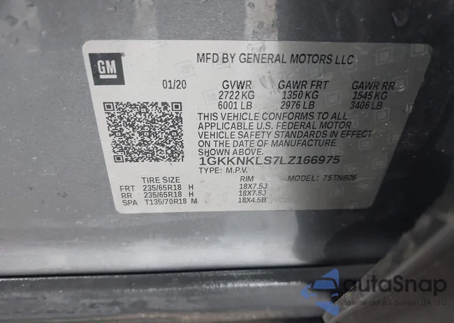 1GKKNKLS7LZ166975: 43937022