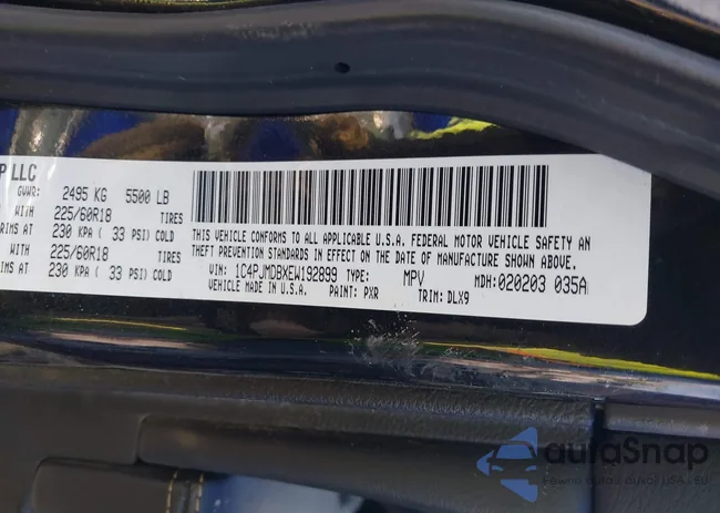 1C4PJMDBXEW192899: 43937090