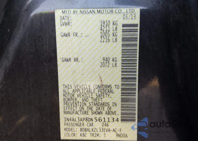 1N4AL3AP8DN561134: 43937124