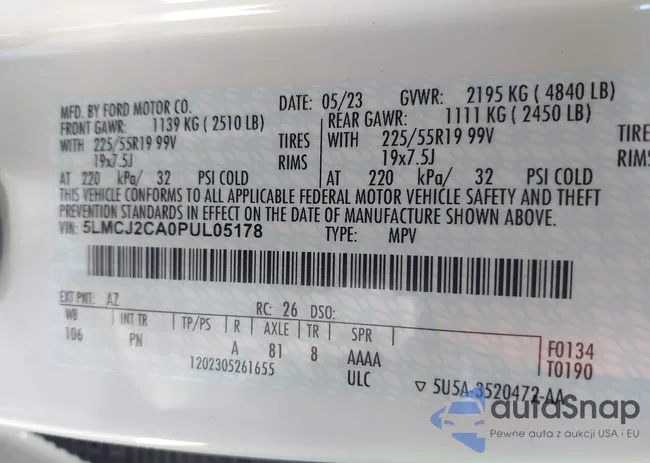 5LMCJ2CA0PUL05178: 43937159