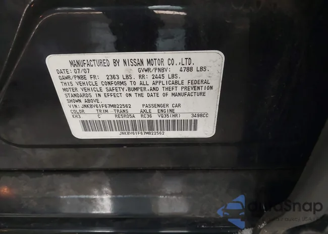 JNKBV61F67M822562: 43936567