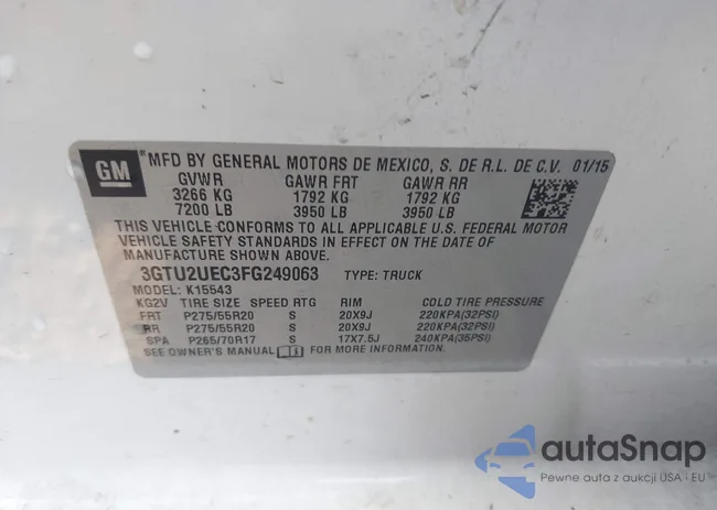 3GTU2UEC3FG249063: 43936587