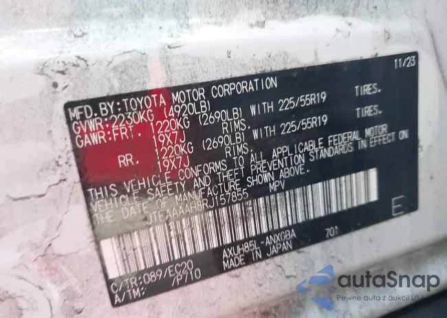 JTEAAAAH8RJ157855: 43936657